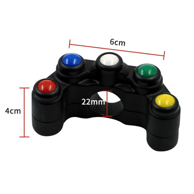 Motorcycle Headlight Auxiliary Light Horn Switches Aluminum Alloy Five-position Faucet Switches with Light(Plastic) - Electrical System by buy2fix | Online Shopping UK | buy2fix