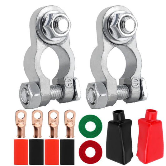 M8 RV Yacht Battery Zinc Alloy Battery Terminal Wiring Clip, Specification: 2x3/8 inch - Booster Cable & Clip by buy2fix | Online Shopping UK | buy2fix