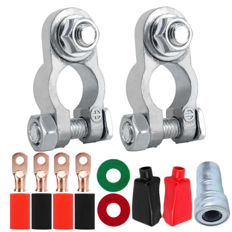 M8 RV Yacht Battery Zinc Alloy Battery Terminal Wiring Clip, Specification: 2x5/16 inch With Brush - Booster Cable & Clip by buy2fix | Online Shopping UK | buy2fix