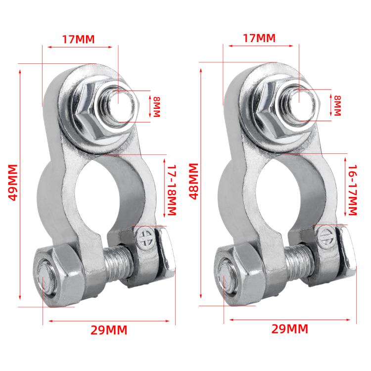 M8 RV Yacht Battery Zinc Alloy Battery Terminal Wiring Clip, Specification: 2x5/16 inch With Brush - Booster Cable & Clip by buy2fix | Online Shopping UK | buy2fix