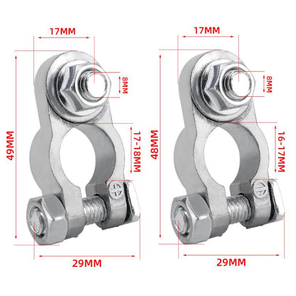 M8 RV Yacht Battery Zinc Alloy Battery Terminal Wiring Clip, Specification: 2x5/16 inch With Brush - Booster Cable & Clip by buy2fix | Online Shopping UK | buy2fix
