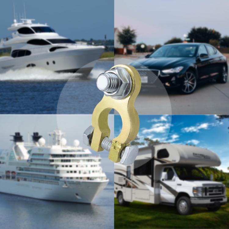 M10 RV Yacht Battery Zinc Alloy Battery Terminal Wiring Clip, Specifications: Set 2 With Brush - Booster Cable & Clip by buy2fix | Online Shopping UK | buy2fix