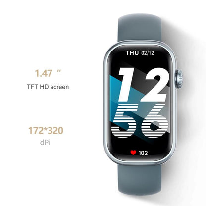 QS50 1.47inch TFT Screen Smart Wristband Support Bluetooth Calling / Oxygen Detection / Sleep Detection / Heart Rate Detection(Gray Green) - Smart Wristbands by buy2fix | Online Shopping UK | buy2fix