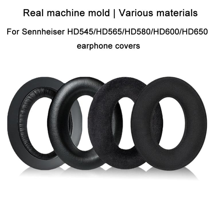2pcs For Sennheiser HD545 / HD565 / HD580 / HD600 / HD650 Earphone Cover Sponge Earmuffs With Tuning Foam, Material: Lambskin Perforated-Patchwork - Earmuff & Pad by buy2fix | Online Shopping UK | buy2fix