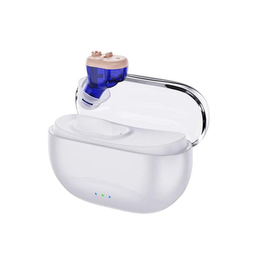 Elderly Hearing Aids In-Ear Sound Amplifier Stand-Alone Sound Collector Invisible Hearing Aids(Blue)