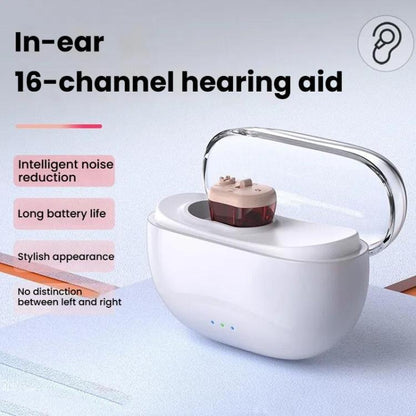 Elderly Hearing Aids In-Ear Sound Amplifier Stand-Alone Sound Collector Invisible Hearing Aids(Red) - Hearing Aids by buy2fix | Online Shopping UK | buy2fix