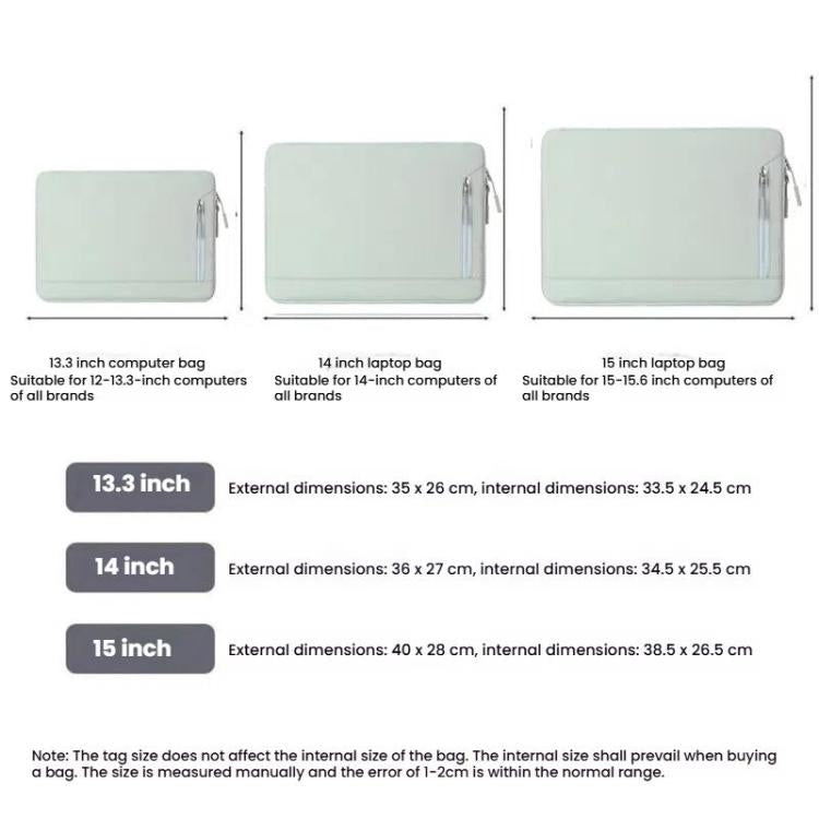 Universal For 13/13.3 inch Laptop Bag Women Portable Computer Bag For IPad Protective Case(Green) - 13.3 inch by buy2fix | Online Shopping UK | buy2fix