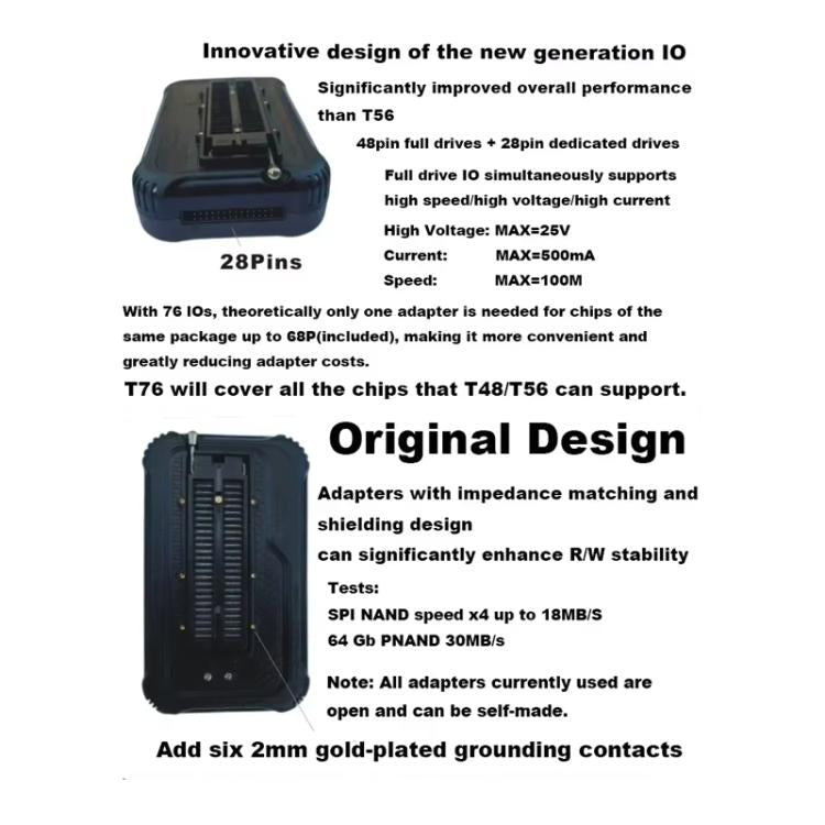 XGecu T76 NAND/NOR/EMMC/BGA Laptop Motherboard Navigation LCD Programmer(Standard) - Code Readers & Scan Tools by buy2fix | Online Shopping UK | buy2fix