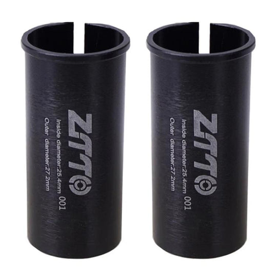 25.4-27.2mm 001 2pcs ZTTO Bicycle Seat Post Conversion Sleeve Reducer Cover(Black)