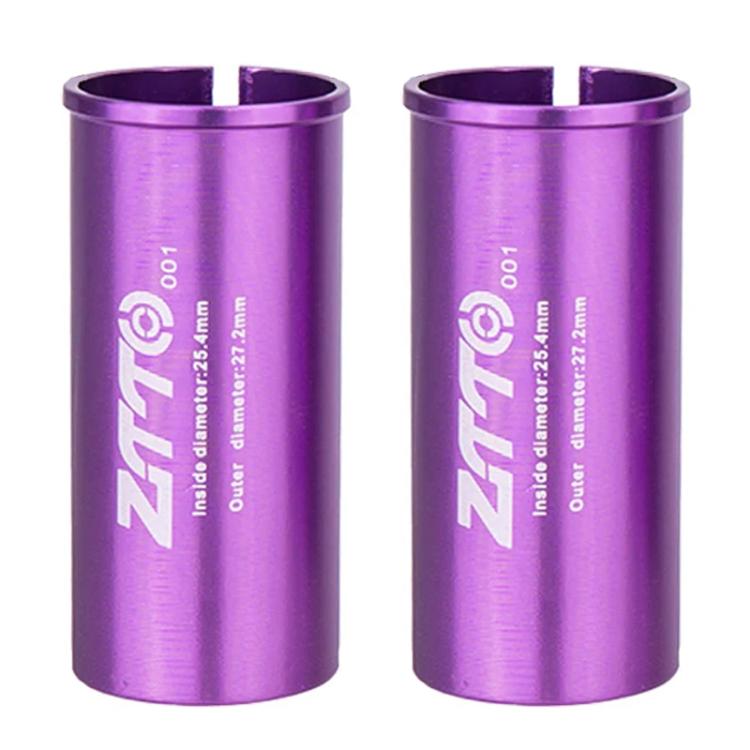 25.4-27.2mm 001 2pcs ZTTO Bicycle Seat Post Conversion Sleeve Reducer Cover(Purple) - Others by ZTTO | Online Shopping UK | buy2fix