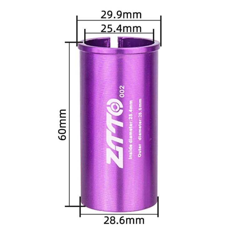 25.4-28.6mm 002 2pcs ZTTO Bicycle Seat Post Conversion Sleeve Reducer Cover(Purple) - Others by ZTTO | Online Shopping UK | buy2fix