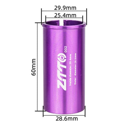 25.4-28.6mm 002 2pcs ZTTO Bicycle Seat Post Conversion Sleeve Reducer Cover(Purple) - Others by ZTTO | Online Shopping UK | buy2fix