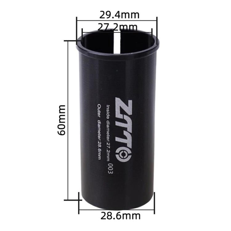 27.2-28.6mm 003 2pcs ZTTO Bicycle Seat Post Conversion Sleeve Reducer Cover(Black) - Others by ZTTO | Online Shopping UK | buy2fix