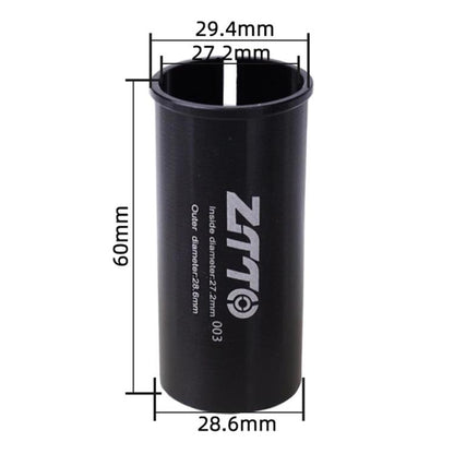 27.2-28.6mm 003 2pcs ZTTO Bicycle Seat Post Conversion Sleeve Reducer Cover(Black) - Others by ZTTO | Online Shopping UK | buy2fix