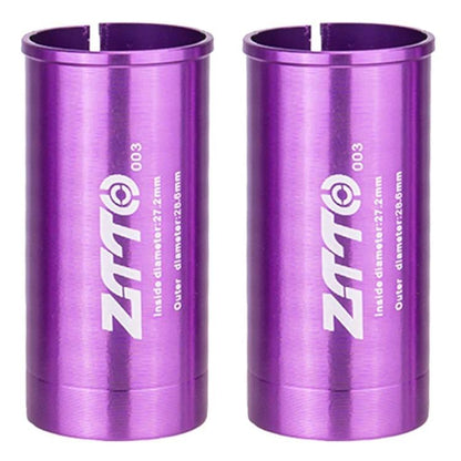 27.2-28.6mm 003 2pcs ZTTO Bicycle Seat Post Conversion Sleeve Reducer Cover(Purple) - Others by ZTTO | Online Shopping UK | buy2fix