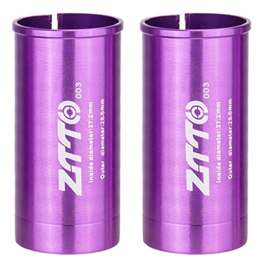 27.2-28.6mm 003 2pcs ZTTO Bicycle Seat Post Conversion Sleeve Reducer Cover(Purple) - Others by ZTTO | Online Shopping UK | buy2fix