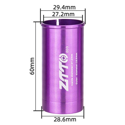 27.2-28.6mm 003 2pcs ZTTO Bicycle Seat Post Conversion Sleeve Reducer Cover(Purple) - Others by ZTTO | Online Shopping UK | buy2fix