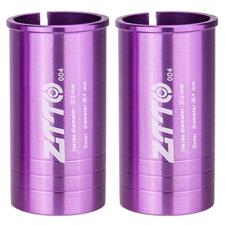 27.2-30.4mm 004 2pcs ZTTO Bicycle Seat Post Conversion Sleeve Reducer Cover(Purple) - Others by ZTTO | Online Shopping UK | buy2fix