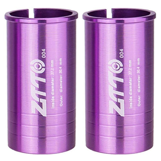 27.2-30.4mm 004 2pcs ZTTO Bicycle Seat Post Conversion Sleeve Reducer Cover(Purple) - Others by ZTTO | Online Shopping UK | buy2fix