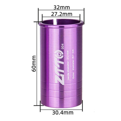27.2-30.4mm 004 2pcs ZTTO Bicycle Seat Post Conversion Sleeve Reducer Cover(Purple) - Others by ZTTO | Online Shopping UK | buy2fix