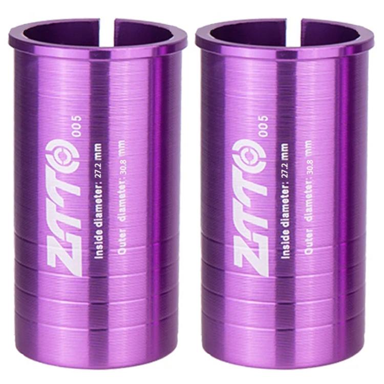 27.2-30.8mm 005 2pcs ZTTO Bicycle Seat Post Conversion Sleeve Reducer Cover(Purple) - Others by ZTTO | Online Shopping UK | buy2fix