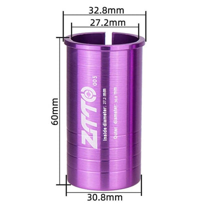 27.2-30.8mm 005 2pcs ZTTO Bicycle Seat Post Conversion Sleeve Reducer Cover(Purple) - Others by ZTTO | Online Shopping UK | buy2fix