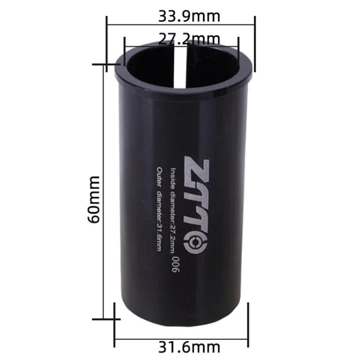 27.2-31.6mm 006 2pcs ZTTO Bicycle Seat Post Conversion Sleeve Reducer Cover(Black) - Others by ZTTO | Online Shopping UK | buy2fix