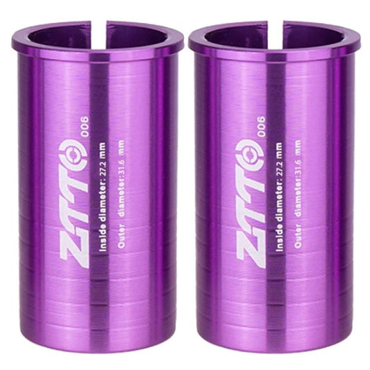 27.2-31.6mm 006 2pcs ZTTO Bicycle Seat Post Conversion Sleeve Reducer Cover(Purple) - Others by ZTTO | Online Shopping UK | buy2fix