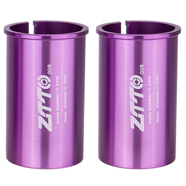 31.8-34.9mm 008 2pcs ZTTO Bicycle Seat Post Conversion Sleeve Reducer Cover(Purple) - Others by ZTTO | Online Shopping UK | buy2fix
