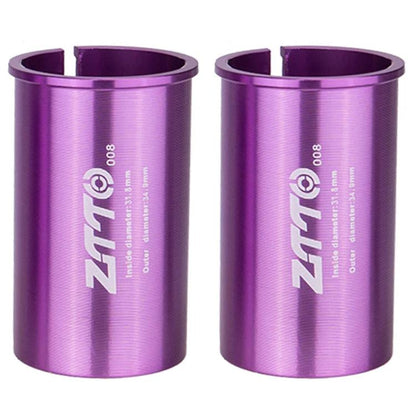31.8-34.9mm 008 2pcs ZTTO Bicycle Seat Post Conversion Sleeve Reducer Cover(Purple) - Others by ZTTO | Online Shopping UK | buy2fix