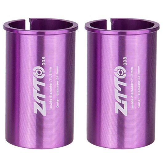 31.8-34.9mm 008 2pcs ZTTO Bicycle Seat Post Conversion Sleeve Reducer Cover(Purple) - Others by ZTTO | Online Shopping UK | buy2fix