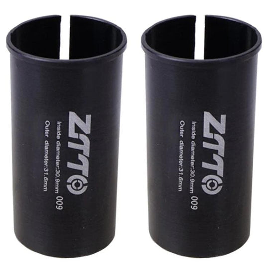 30.9-31.6mm 009 2pcs ZTTO Bicycle Seat Post Conversion Sleeve Reducer Cover(Black)