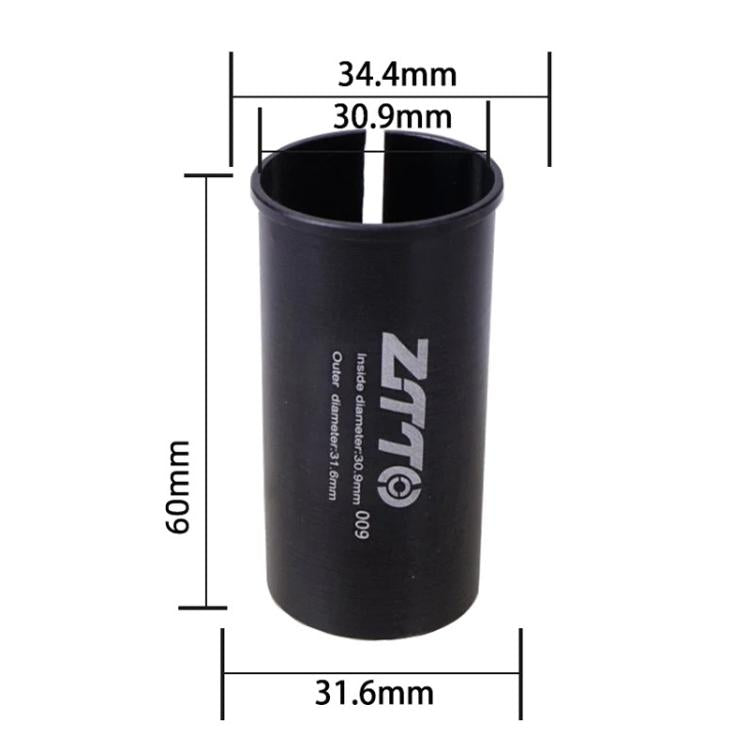 30.9-31.6mm 009 2pcs ZTTO Bicycle Seat Post Conversion Sleeve Reducer Cover(Black) - Others by ZTTO | Online Shopping UK | buy2fix