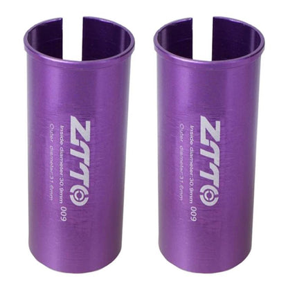 30.9-31.6mm 009 2pcs ZTTO Bicycle Seat Post Conversion Sleeve Reducer Cover(Purple) - Others by ZTTO | Online Shopping UK | buy2fix
