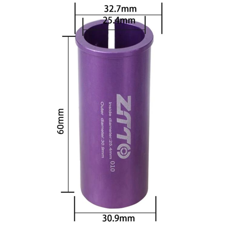 25.4-30.9mm 010 2pcs ZTTO Bicycle Seat Post Conversion Sleeve Reducer Cover(Purple) - Others by ZTTO | Online Shopping UK | buy2fix