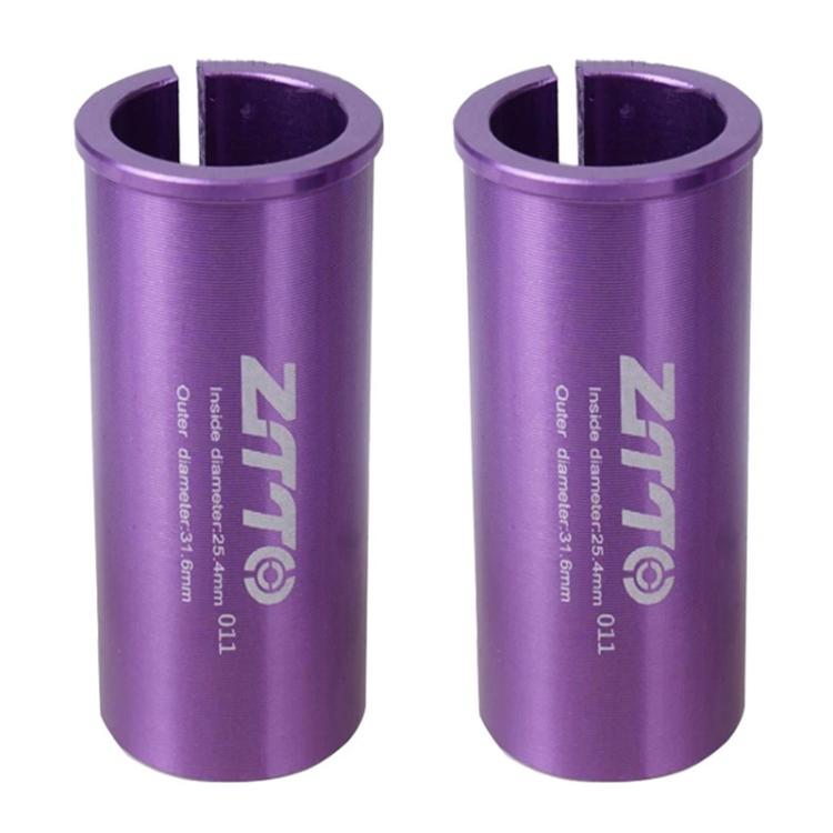 25.4-31.6mm 011 2pcs ZTTO Bicycle Seat Post Conversion Sleeve Reducer Cover(Purple) - Others by ZTTO | Online Shopping UK | buy2fix