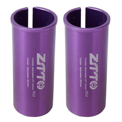 27.2-30mm 012 2pcs ZTTO Bicycle Seat Post Conversion Sleeve Reducer Cover(Purple) - Others by ZTTO | Online Shopping UK | buy2fix