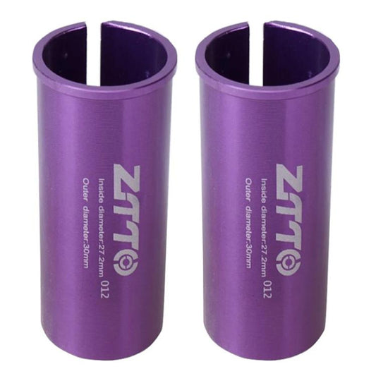 27.2-30mm 012 2pcs ZTTO Bicycle Seat Post Conversion Sleeve Reducer Cover(Purple) - Others by ZTTO | Online Shopping UK | buy2fix