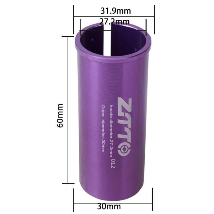 27.2-30mm 012 2pcs ZTTO Bicycle Seat Post Conversion Sleeve Reducer Cover(Purple) - Others by ZTTO | Online Shopping UK | buy2fix
