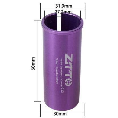 27.2-30mm 012 2pcs ZTTO Bicycle Seat Post Conversion Sleeve Reducer Cover(Purple) - Others by ZTTO | Online Shopping UK | buy2fix