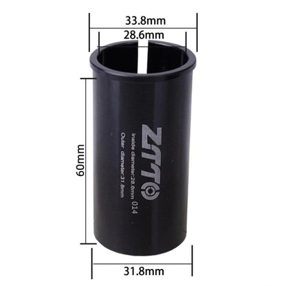 28.6-31.8mm 014 2pcs ZTTO Bicycle Seat Post Conversion Sleeve Reducer Cover(Black) - Others by ZTTO | Online Shopping UK | buy2fix