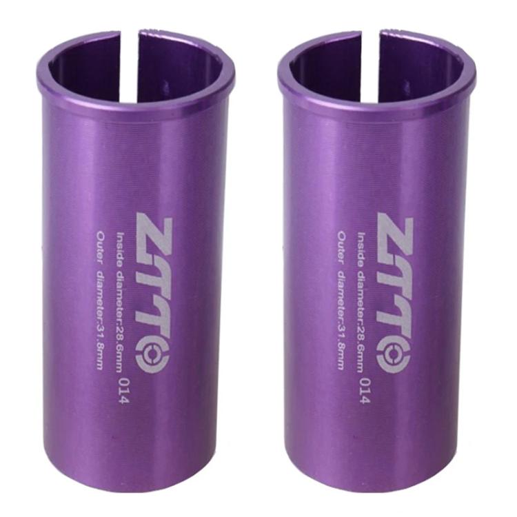 28.6-31.8mm 014 2pcs ZTTO Bicycle Seat Post Conversion Sleeve Reducer Cover(Purple) - Others by ZTTO | Online Shopping UK | buy2fix