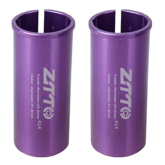 28.6-31.8mm 014 2pcs ZTTO Bicycle Seat Post Conversion Sleeve Reducer Cover(Purple) - Others by ZTTO | Online Shopping UK | buy2fix