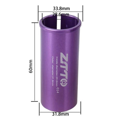 28.6-31.8mm 014 2pcs ZTTO Bicycle Seat Post Conversion Sleeve Reducer Cover(Purple) - Others by ZTTO | Online Shopping UK | buy2fix