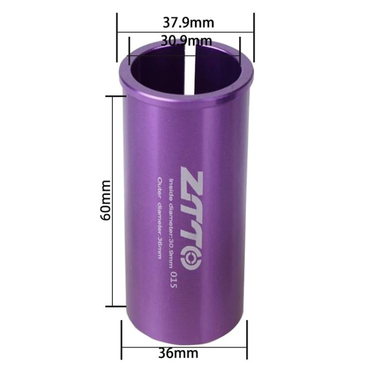 30.9-36mm 015 2pcs ZTTO Bicycle Seat Post Conversion Sleeve Reducer Cover(Purple) - Others by ZTTO | Online Shopping UK | buy2fix