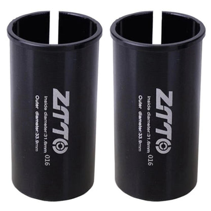 31.6-33.9mm 016 2pcs ZTTO Bicycle Seat Post Conversion Sleeve Reducer Cover(Black) - Others by ZTTO | Online Shopping UK | buy2fix