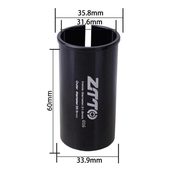 31.6-33.9mm 016 2pcs ZTTO Bicycle Seat Post Conversion Sleeve Reducer Cover(Black) - Others by ZTTO | Online Shopping UK | buy2fix