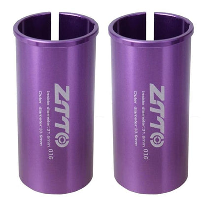 31.6-33.9mm 016 2pcs ZTTO Bicycle Seat Post Conversion Sleeve Reducer Cover(Purple) - Others by ZTTO | Online Shopping UK | buy2fix