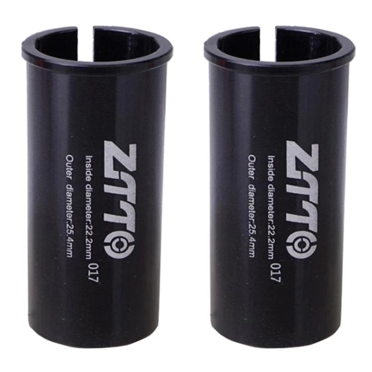 22.2-25.4mm 017 2pcs ZTTO Bicycle Seat Post Conversion Sleeve Reducer Cover(Black) - Others by ZTTO | Online Shopping UK | buy2fix
