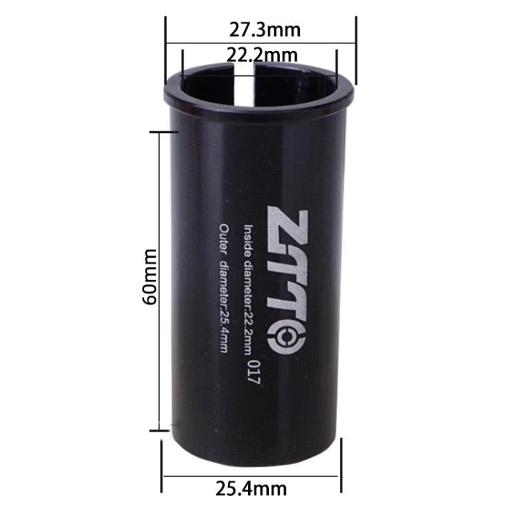 22.2-25.4mm 017 2pcs ZTTO Bicycle Seat Post Conversion Sleeve Reducer Cover(Black) - Others by ZTTO | Online Shopping UK | buy2fix